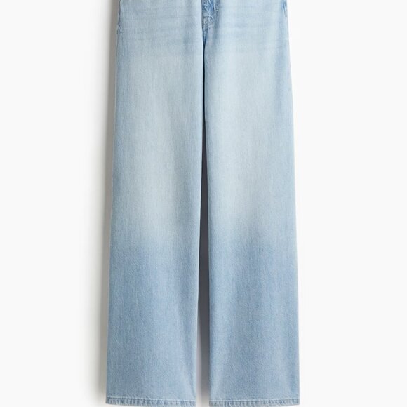 H&M High Rise Wide Leg Jeans - Size US 12 - Picture 2 of 9